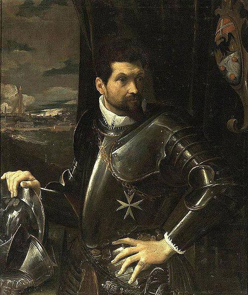 Lodovico Carracci Portrait of Carlo Alberto Rati Opizzoni in Armour oil painting picture